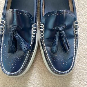 - G. H. Bass & Co.  Leather Navy Tasseled Loafer with Sneaker Sole